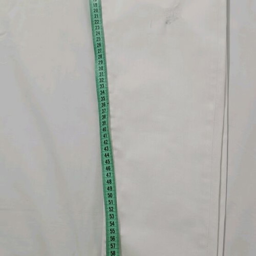 ZARA Men's White Slim Fit Pants Like New with Distressed Design