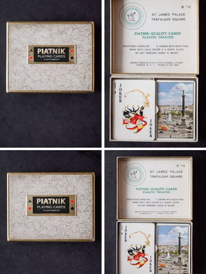 Used Piatnik St. James Palace Trafalgar Square Collectable Playing Cards