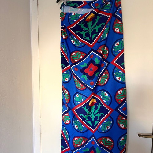 Karavan skirt with colorful patterns like new, blue