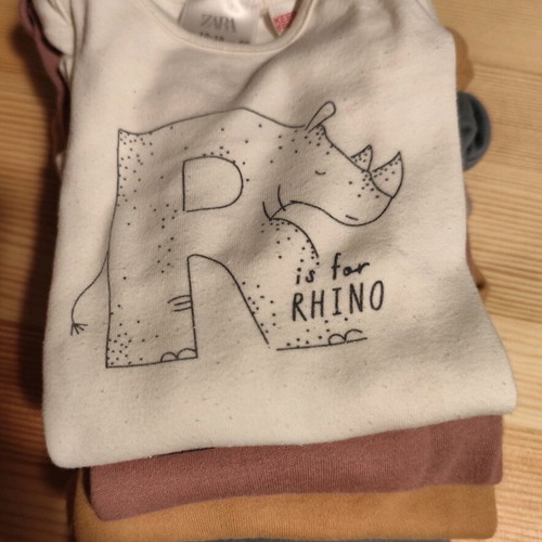 Zara baby bodysuits like new, pack of 5, 86 cm with animals