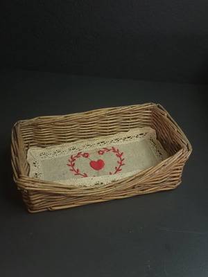 Decorative wicker mini basket used
