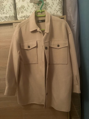 Zara shacket used, beige, size S