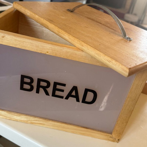 Wooden bread box like new