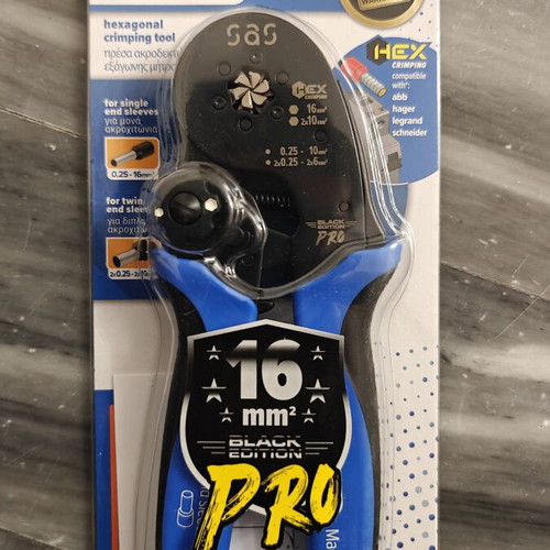 Crimping tool for terminals up to 16mm, new