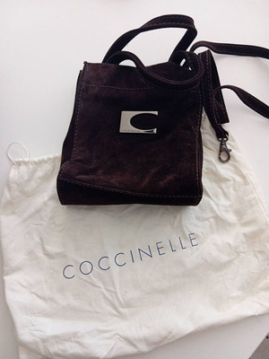 Τσάντα ώμου Coccinelle vintage σουέτ σαν καινούργια, καφέ