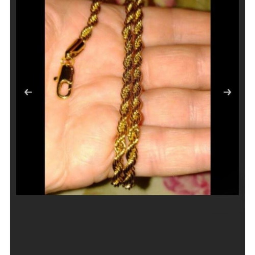 Twisted chain 4 mm new, gold unisex necklace