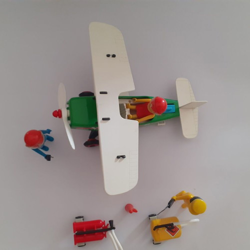 Playmobil biplane Pegasus 3246x used with figures and accessories