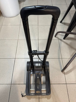 Folding transport trolley like new, load capacity up to 50kg, black