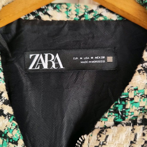 Zara jacket like new, size M, beige and green