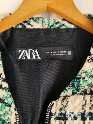 Zara jacket like new, size M, beige and green