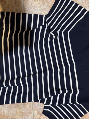 Massimo Dutti blouse size Large like new, white and blue