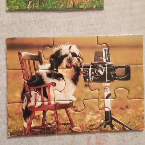 Mini children's puzzles like new, 6 pieces with animals in 3 designs