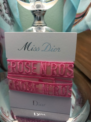 Dior silk ribbon for neck or hand, new, pink