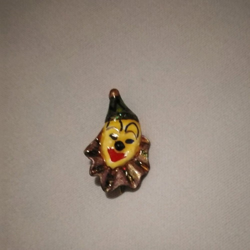 Antique handmade metal pin like new multicolored