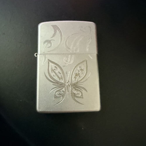 Zippo lighter used with laser engraved design