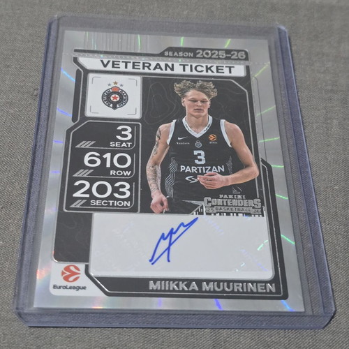 Miikka Muurinen Autograph Veteran Ticket Euroleague Contenders like new