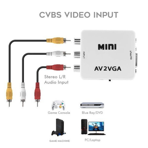 Active AV RCA to VGA adapter with warranty new