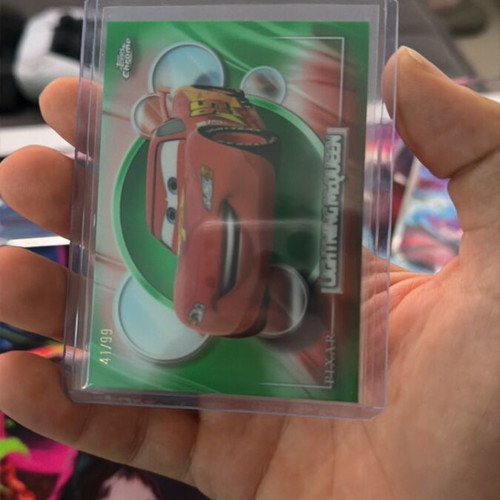 Lightning McQueen 41/99 Topps Chrome card new, sleeved and toploaded