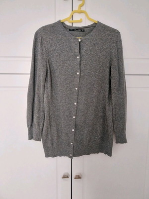 Zara cardigan with rhinestones like new, gray, woolen