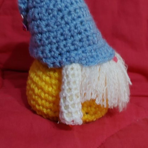 Handmade decorative gnome new, crocheted by hand