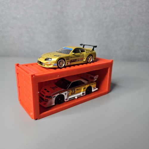 3D printed container display base for 1:64 models