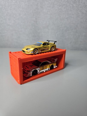 3D printed container display base for 1:64 models