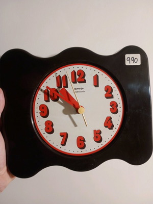Vintage πλαστικό ρολόι τοίχου Gorenje μεταχειρισμένο, σειρά Elektronik