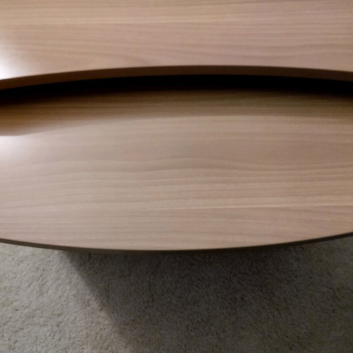 Desk with sliding shelf in walnut color Neoset like new