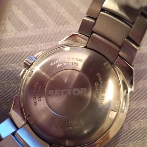 Sector watch with bracelet used, silver