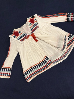 Zara boho embroidered top jacket like new, white with colorful embroidery