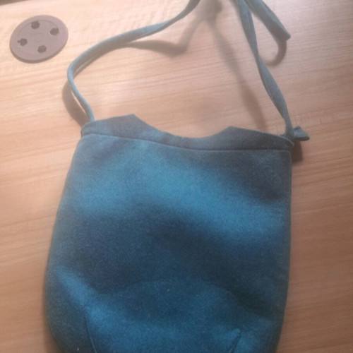 Children's felt bag petrol owl like new, crossbody