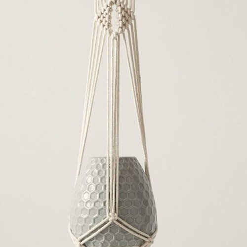 Macrame handmade plant hanger new, indoor outdoor use