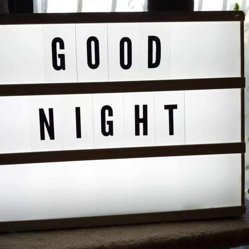 Lightbox cinema sign used 22x30 cm with letters and batteries