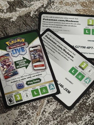 Pokemon digital redeem codes pack of 3 new