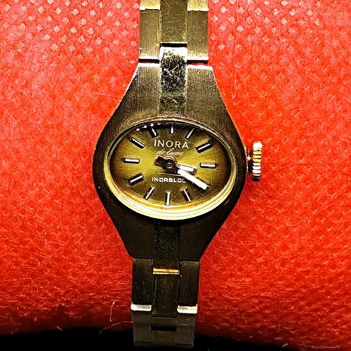 Inora de Luxe women's watch new, gold plated vintage mechanical