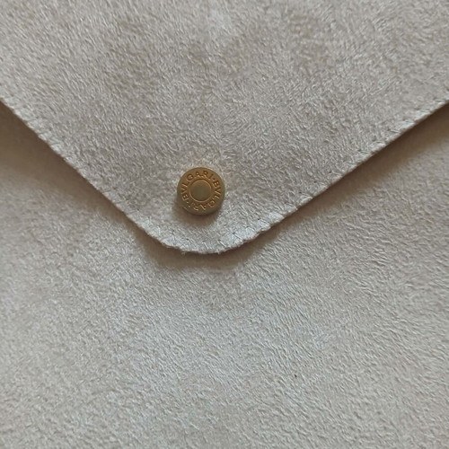 Authentic Bulgari jewelry box with suede case like new