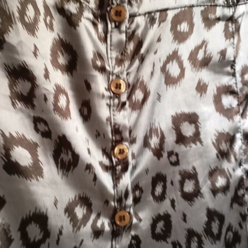 Stradivarius satin shirt with animal print, like new, size L