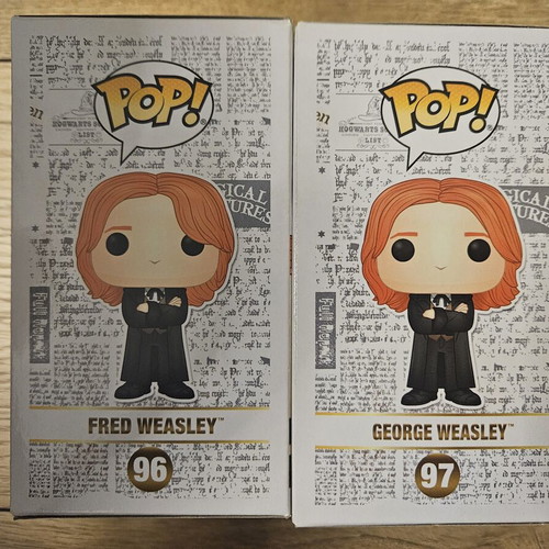 George and Fred Weasley Funko Pops like new