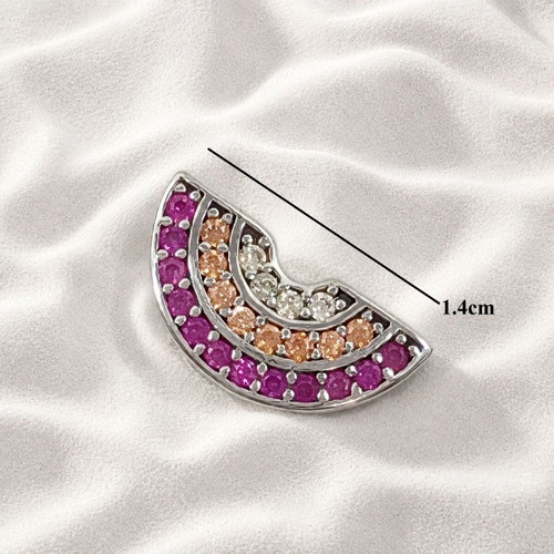 Handmade Gianniotika Earrings 925 Silver with Multicolor Zircon