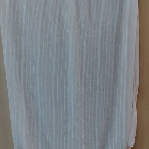 Scarf semi-transparent long with white stripe like new