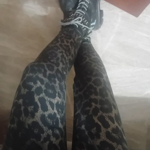 Calzedonia animal print slim fit pants size XS like new
