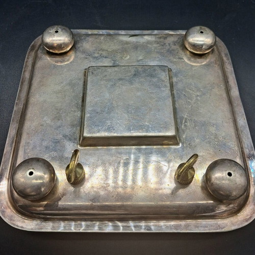 Antique EPNS Desk Inkwell Davis & Sons Glasgow 1897-1920 used