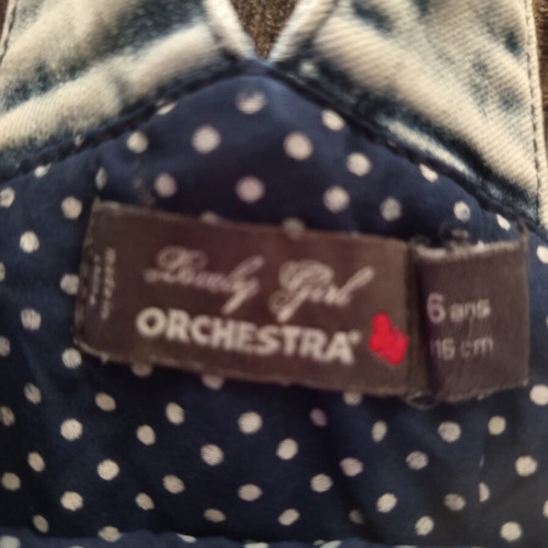 Orchestra denim salopette like new for 6 years old girl