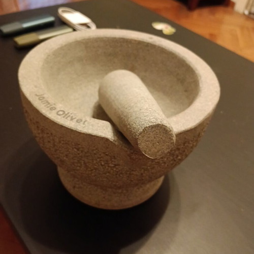 Jamie Oliver Granite Mortar and Pestle like new, small 18cm