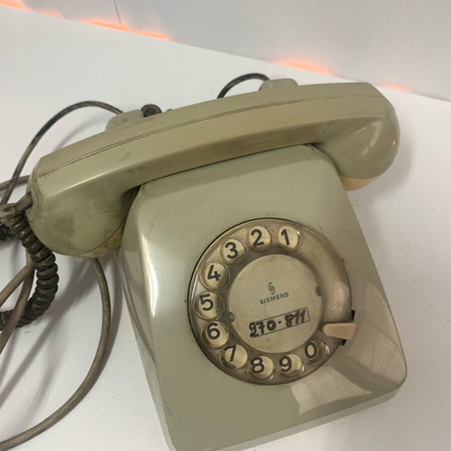 Siemens vintage telephone device used, wired