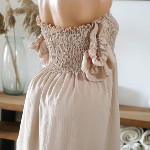 Off Shoulder Dress beige new, size S
