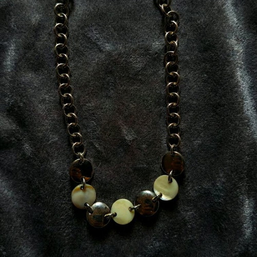 Vintage necklace with metal chain and round elements like new