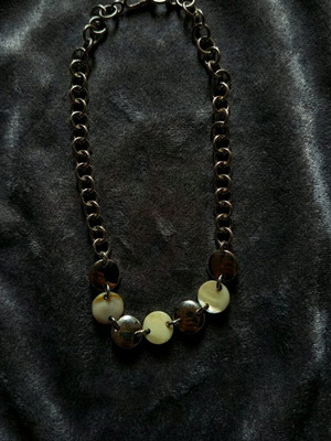 Vintage necklace with metal chain and round elements like new