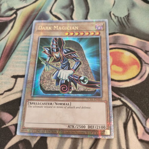 Dark Magician Yu-Gi-Oh card, Quarter Century Secret Rare, LC01 edition