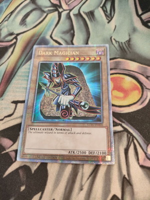 Dark Magician Yu-Gi-Oh card, Quarter Century Secret Rare, LC01 edition